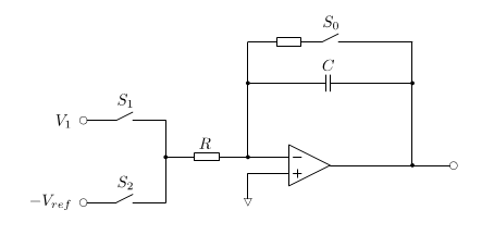 二重積分型AD変換器の回路